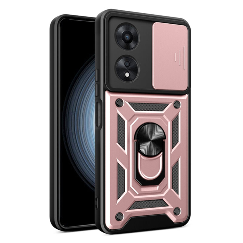 Husa Oppo A58 4G protectie camera Techsuit CamShield Series, roz