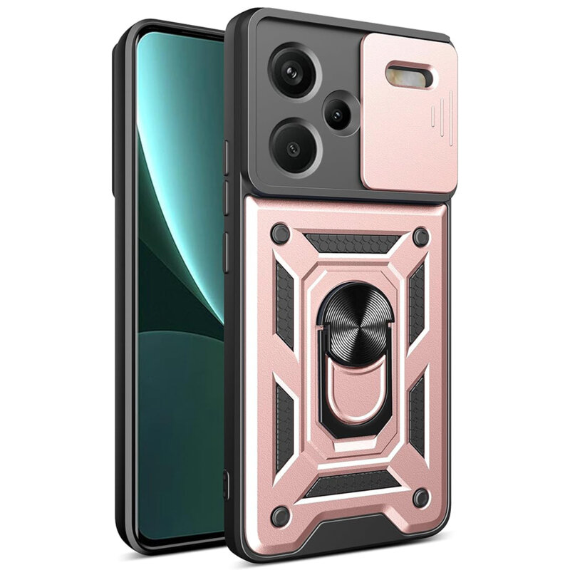 Husa Xiaomi Redmi Note 13 Pro+ 5G protectie camera Techsuit CamShield Series, roz