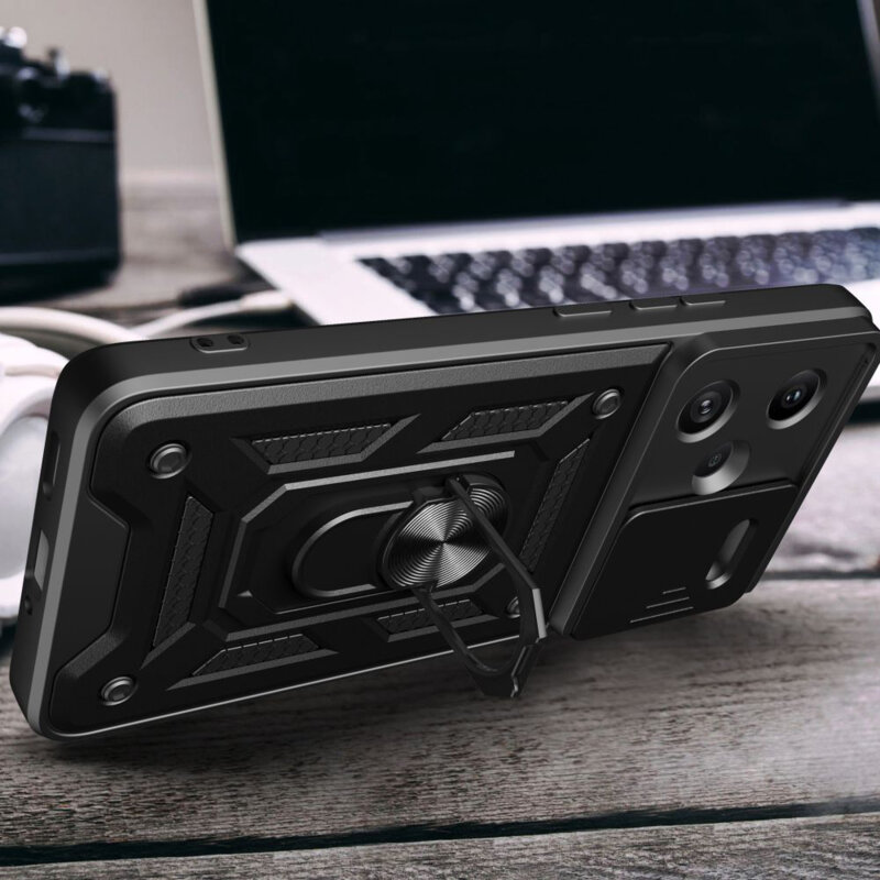 Husa Xiaomi Redmi Note 13 Pro+ 5G protectie camera Techsuit CamShield Series, roz