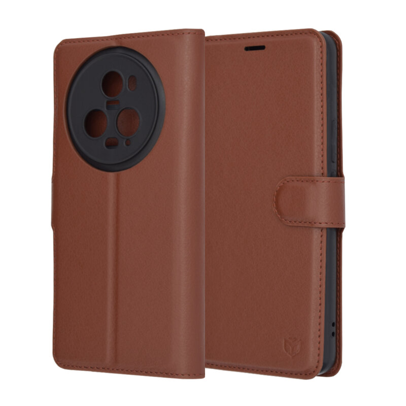Husa Honor Magic5 Pro Techsuit Leather Folio, maro