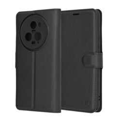 Husa Honor Magic5 Pro Techsuit Leather Folio, negru