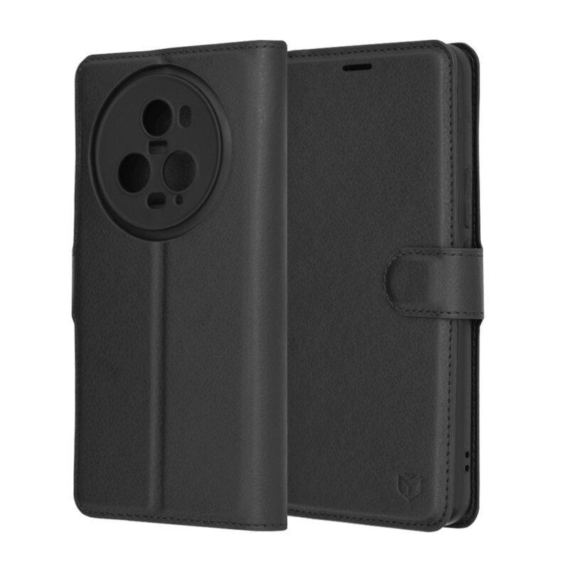 Husa Honor Magic5 Pro Techsuit Leather Folio, negru