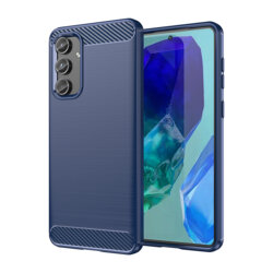 Husa Samsung Galaxy M55 Techsuit Carbon Silicone, albastru