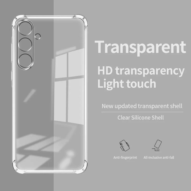 Husa Samsung Galaxy M55 Techsuit Shockproof Clear Silicone, transparenta