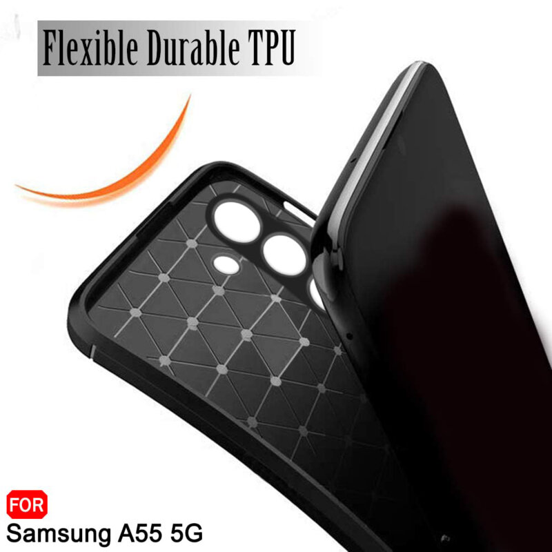 Husa Samsung Galaxy A35 5G Techsuit CarbonFiber, negru