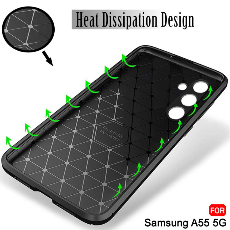 Husa Samsung Galaxy A35 5G Techsuit CarbonFiber, negru