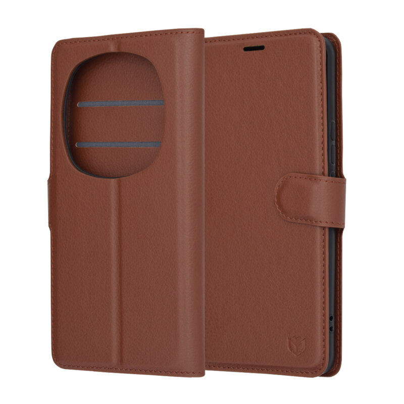 Husa Honor Magic6 Pro Techsuit Leather Folio, maro