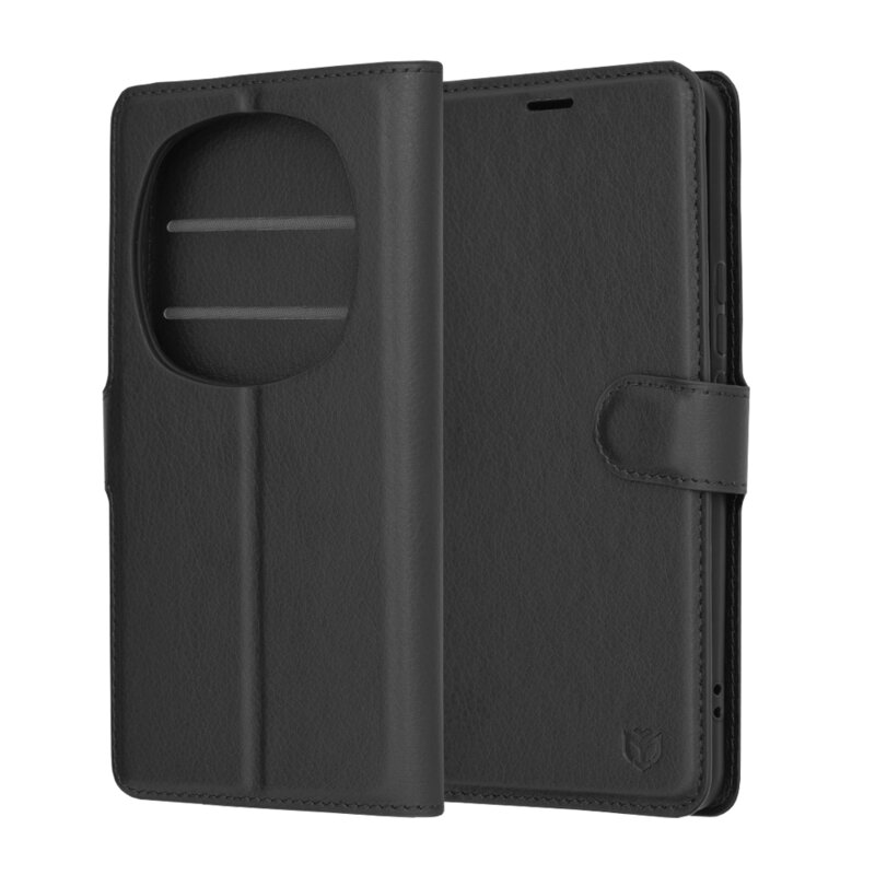 Husa Honor Magic6 Pro Techsuit Leather Folio, negru