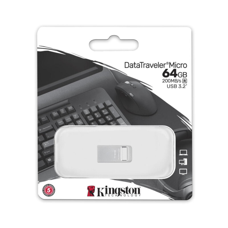 Stick memorie 64GB Kingston Micro G2, USB 3.2, DTMC3G2/64GB