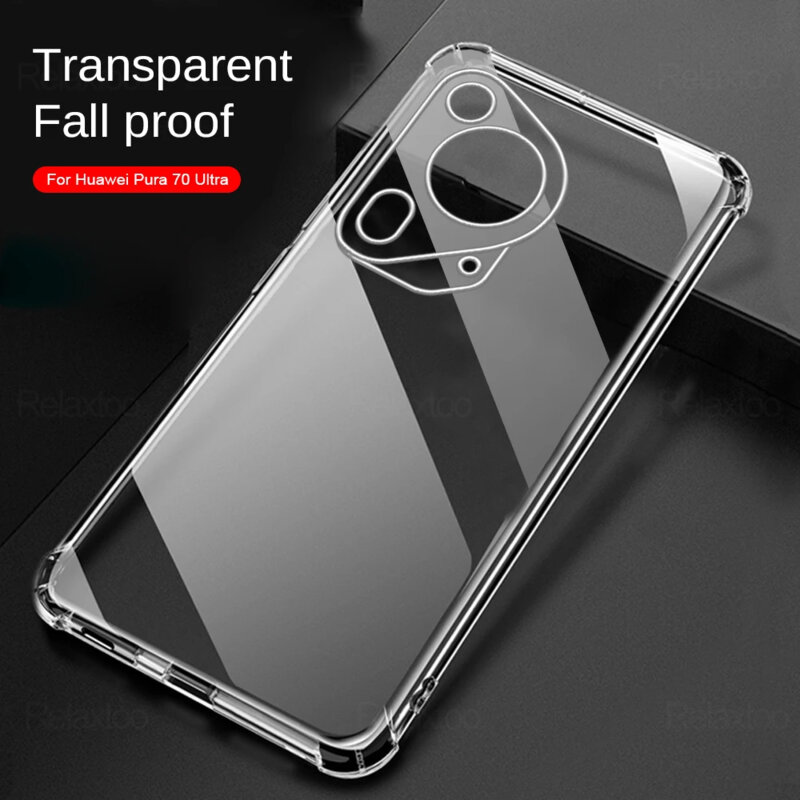Husa Huawei Pura 70 Ultra Techsuit Shockproof Clear Silicone, transparenta
