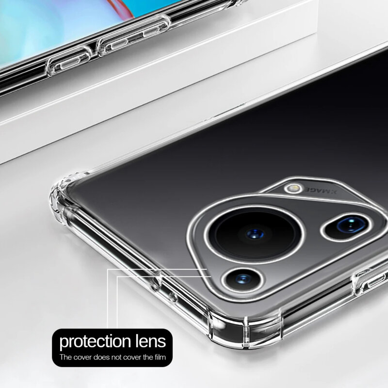 Husa Huawei Pura 70 Ultra Techsuit Shockproof Clear Silicone, transparenta