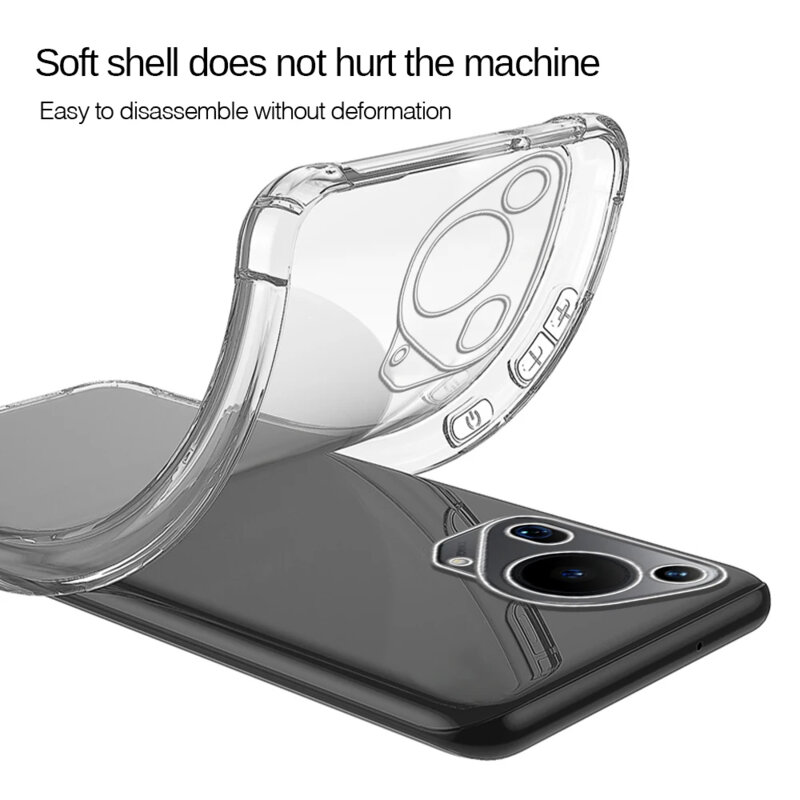 Husa Huawei Pura 70 Ultra Techsuit Shockproof Clear Silicone, transparenta