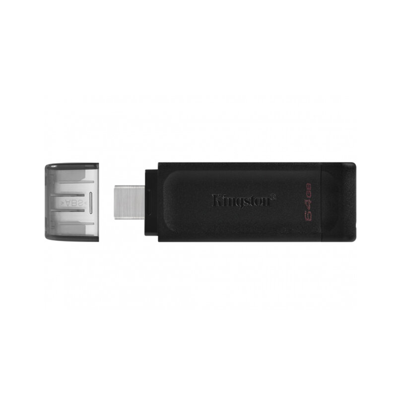 Memorie externa 64GB, Type C Kingston DT70, negru, DT70/64GB