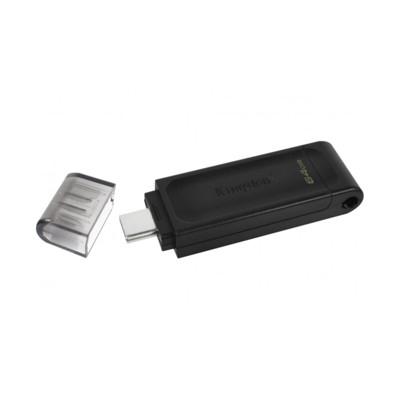 Memorie externa 64GB, Type C Kingston DT70, negru, DT70/64GB