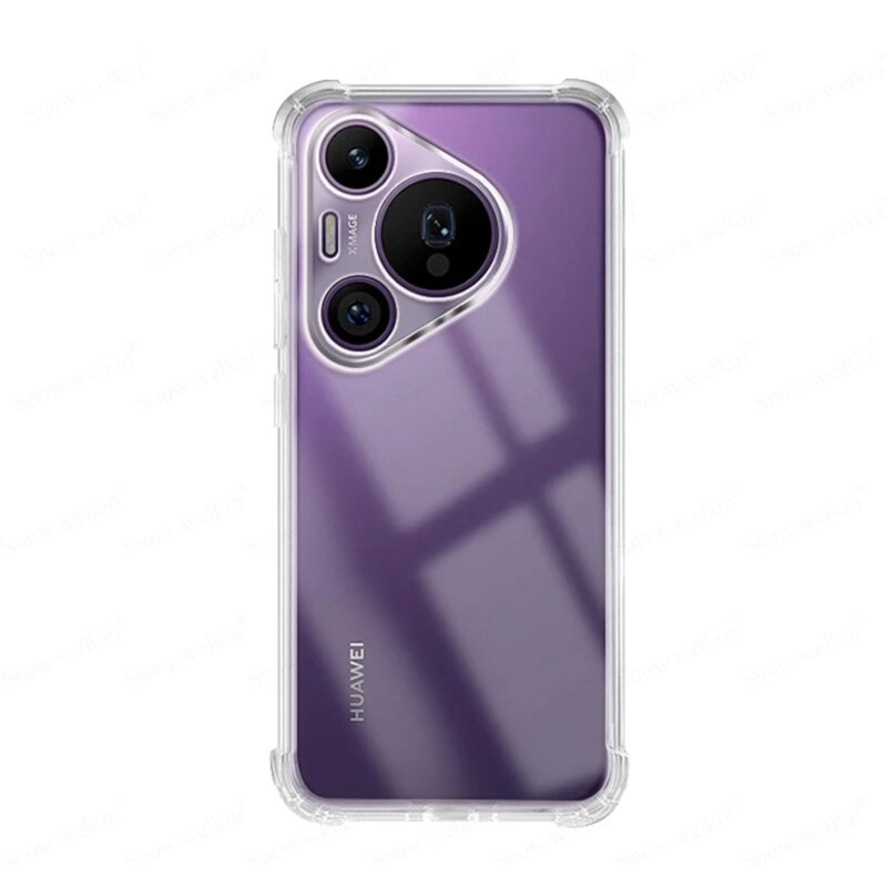 Husa Huawei Pura 70 Pro Techsuit Shockproof Clear Silicone, transparenta