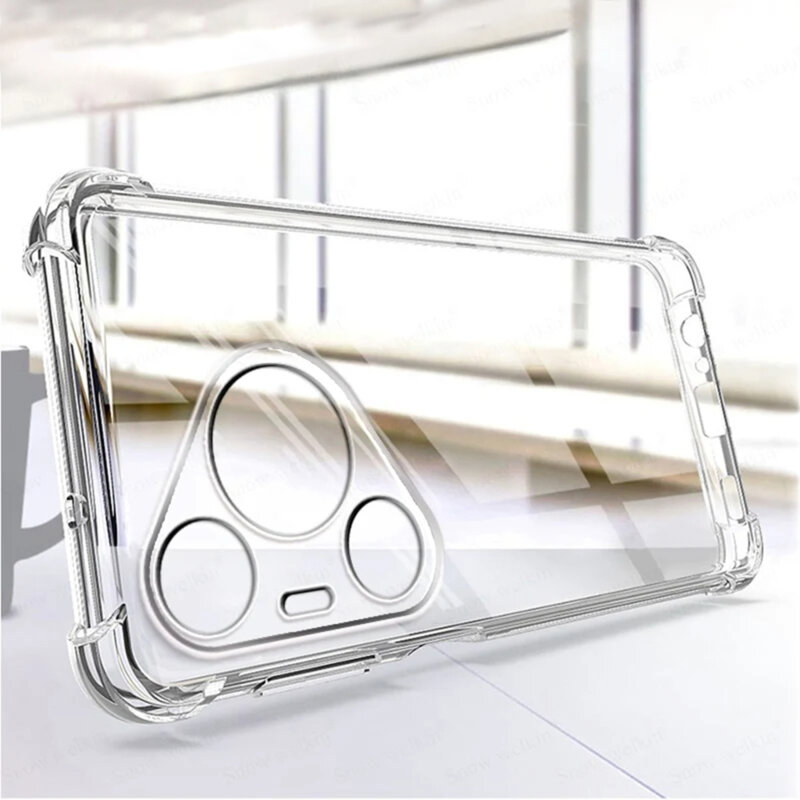 Husa Huawei Pura 70 Pro Techsuit Shockproof Clear Silicone, transparenta