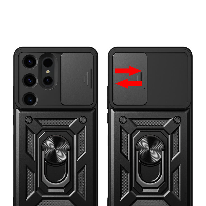 Husa Samsung Galaxy S24 Ultra protectie camera Techsuit CamShield Series, verde