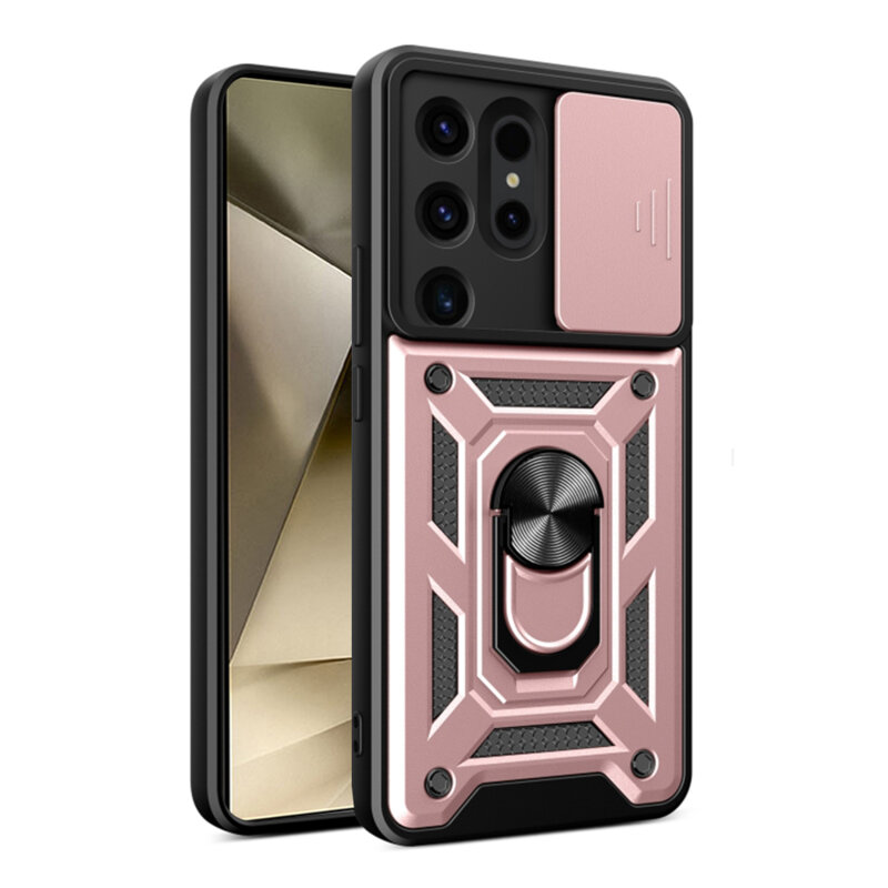 Husa Samsung Galaxy S24 Ultra protectie camera Techsuit CamShield Series, roz