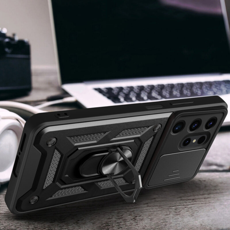 Husa Samsung Galaxy S24 Ultra protectie camera Techsuit CamShield Series, roz