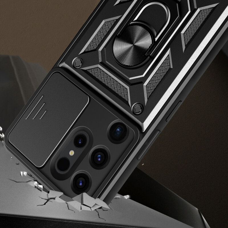 Husa Samsung Galaxy S24 Ultra protectie camera Techsuit CamShield Series, roz