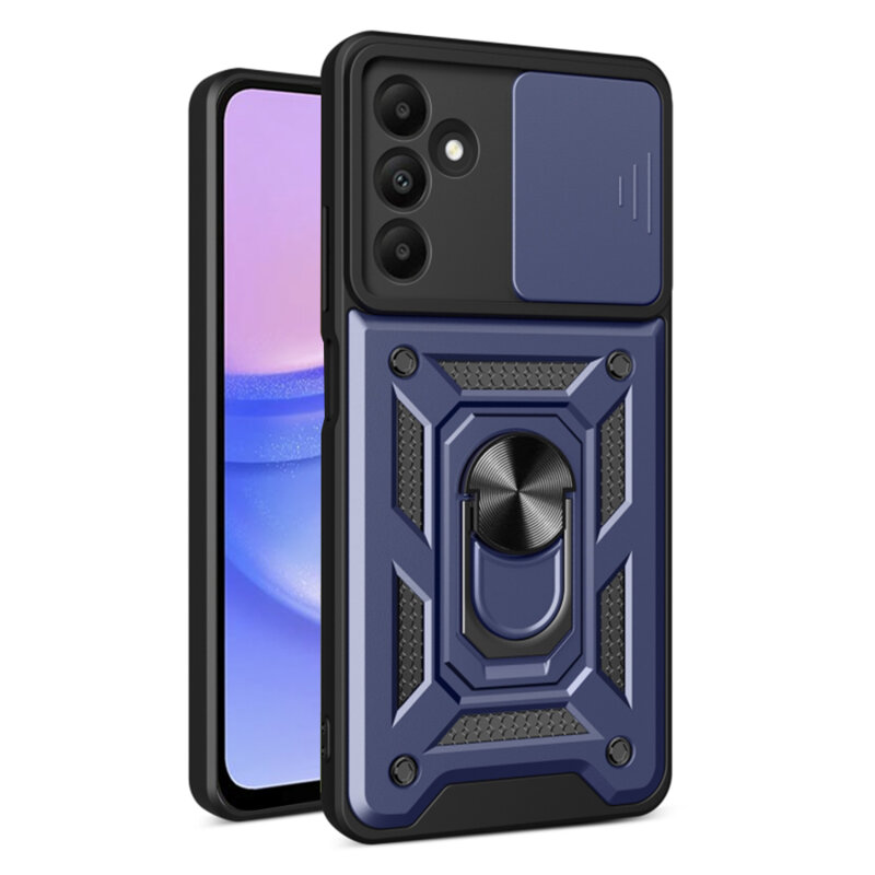 Husa Samsung Galaxy A15 5G protectie camera Techsuit CamShield Series, albastru