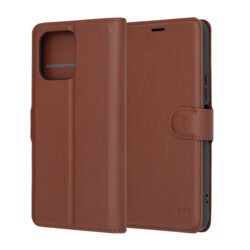 Husa Honor X6a Techsuit Leather Folio, maro