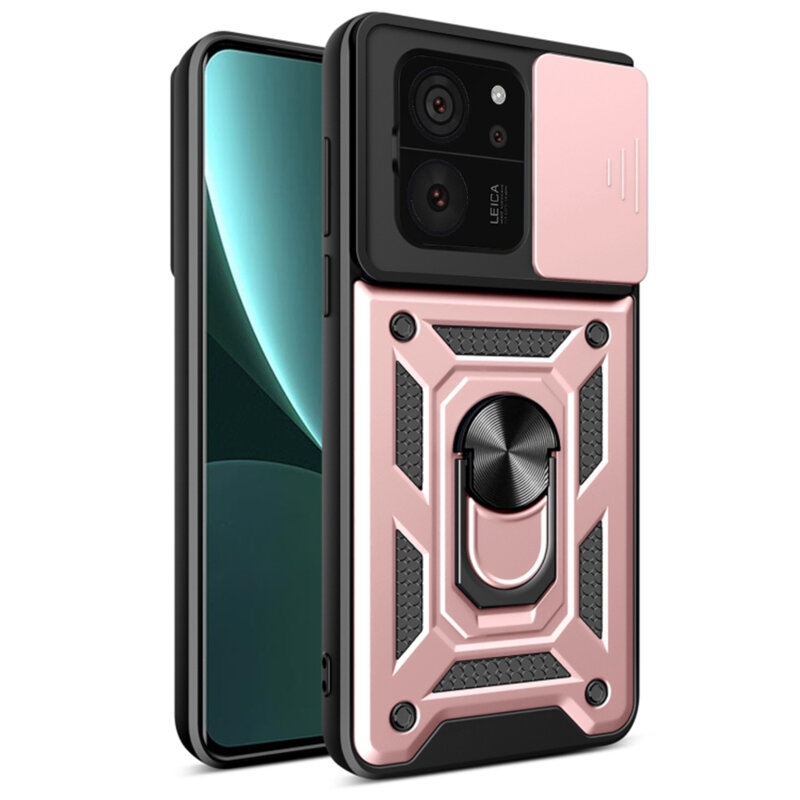 Husa Xiaomi 13T Pro protectie camera Techsuit CamShield Series, roz