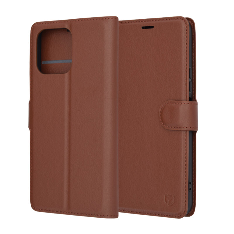 Husa Honor X8a Techsuit Leather Folio, maro