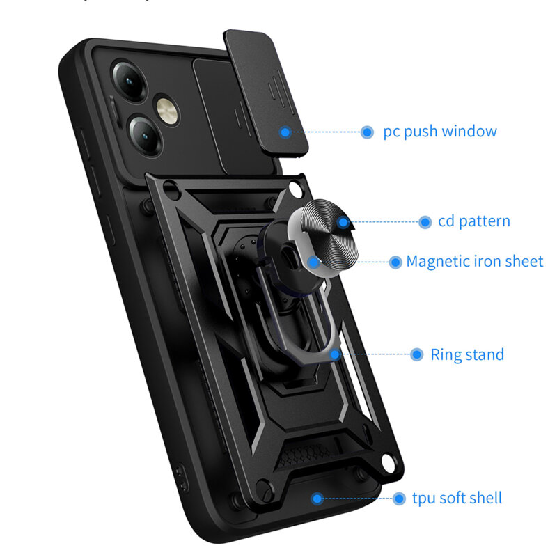 Husa Motorola Moto G14 protectie camera Techsuit CamShield Series, verde