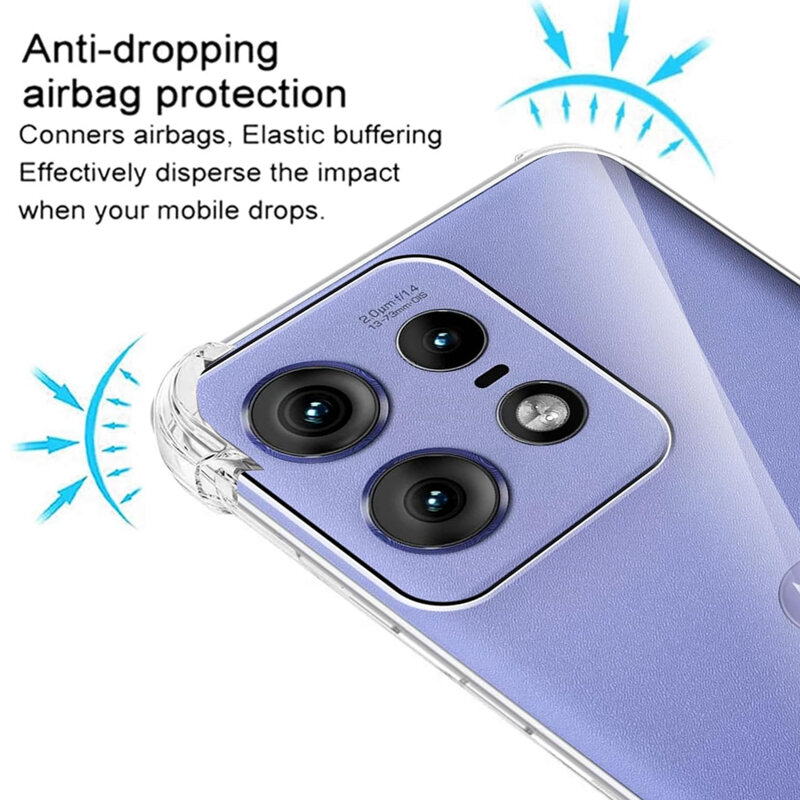 Husa Motorola Edge 50 Pro Techsuit Shockproof Clear Silicone, transparenta