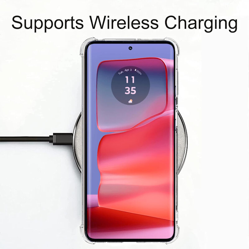 Husa Motorola Edge 50 Pro Techsuit Shockproof Clear Silicone, transparenta