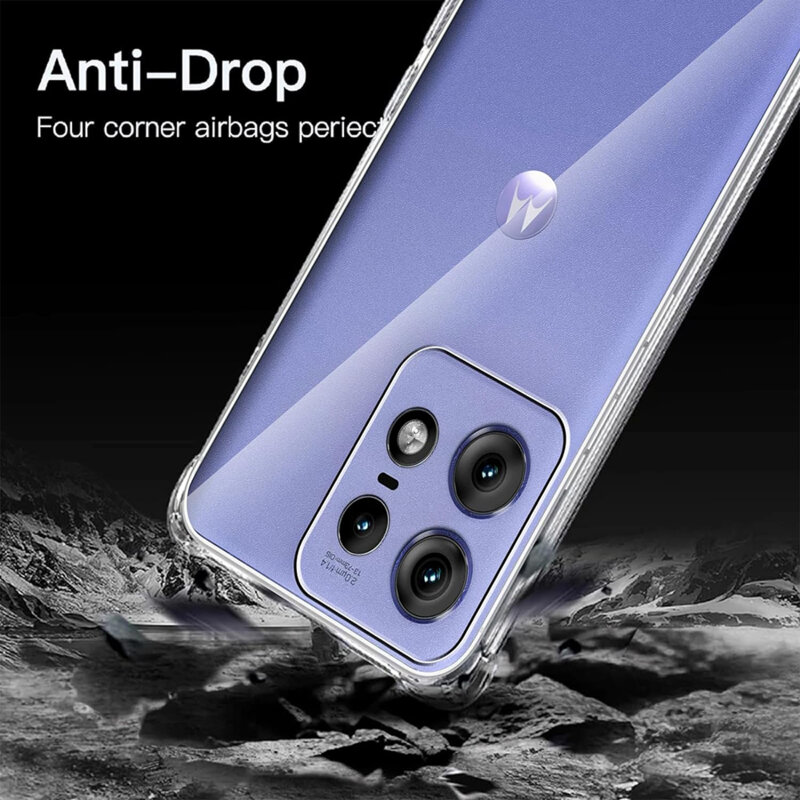Husa Motorola Edge 50 Pro Techsuit Shockproof Clear Silicone, transparenta