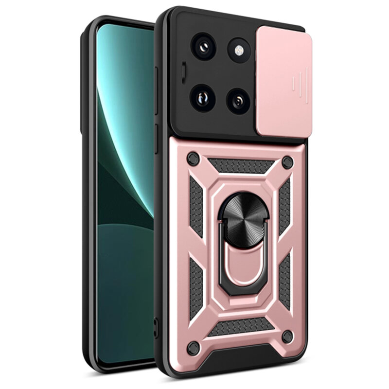 Husa Xiaomi 14 Pro protectie camera Techsuit CamShield Series, roz
