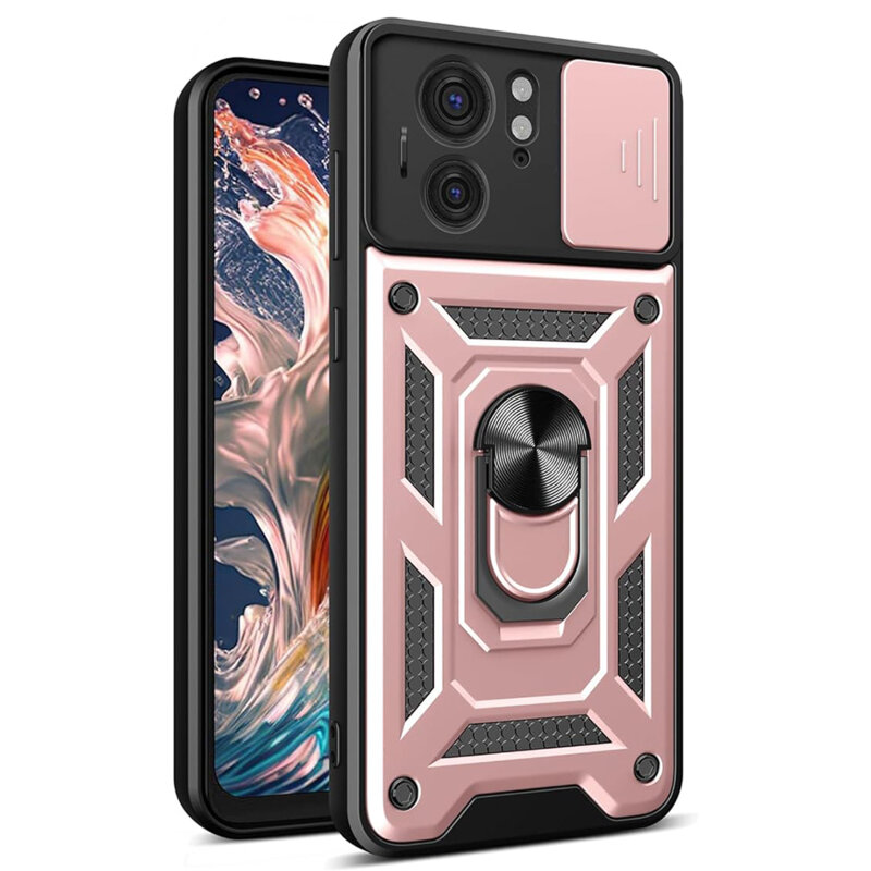 Husa Motorola Edge (2023) protectie camera Techsuit CamShield Series, roz