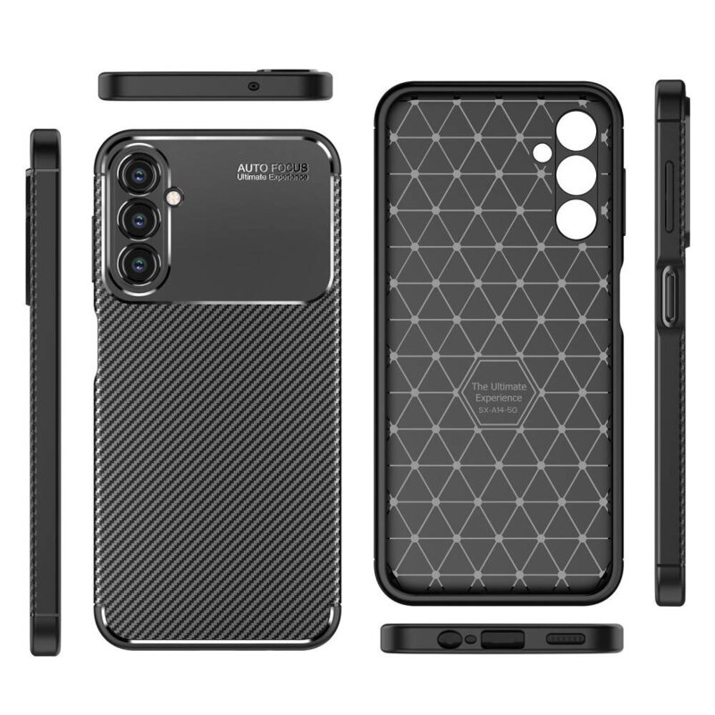 Husa Samsung Galaxy A15 4G Techsuit CarbonFiber, negru