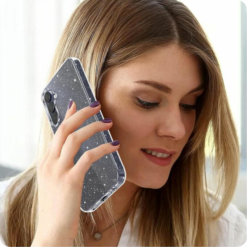 Husa sclipici Samsung Galaxy A35 5G Techsuit SparkleSkin, transparenta