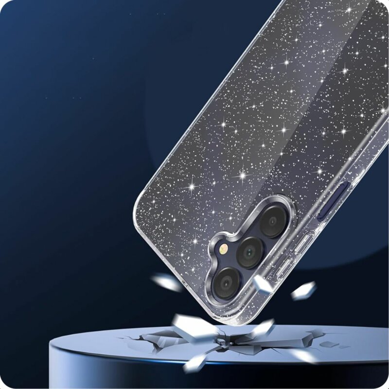 Husa sclipici Samsung Galaxy A35 5G Techsuit SparkleSkin, transparenta