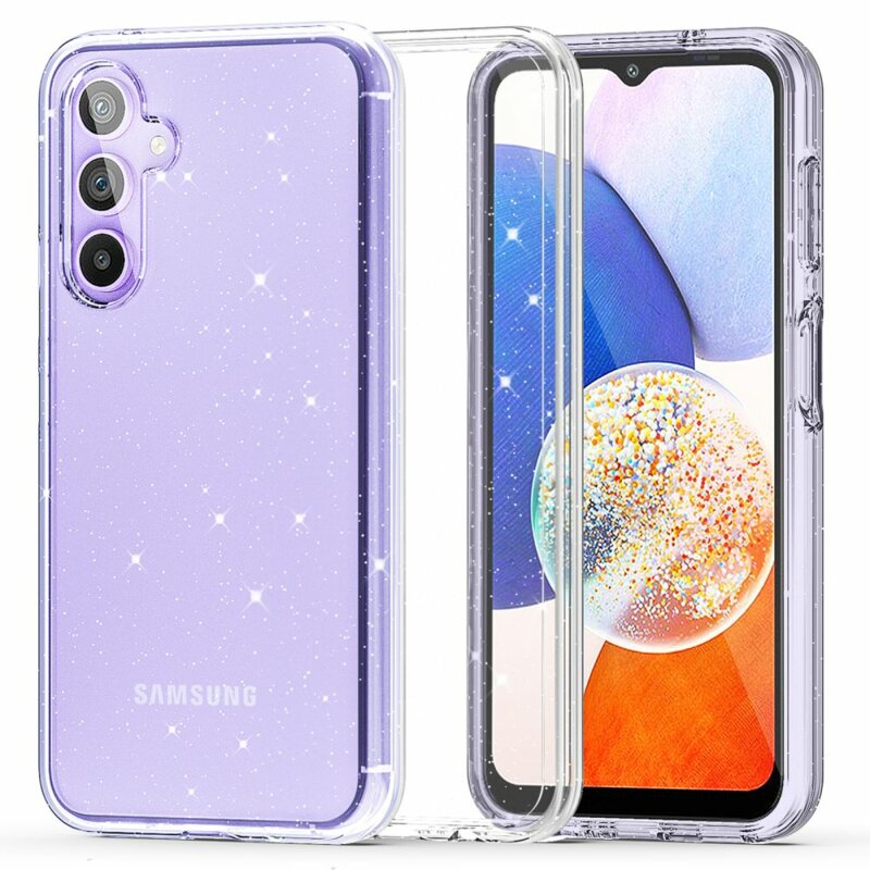 Husa sclipici Samsung Galaxy A14 5G Techsuit SparkleSkin, transparenta