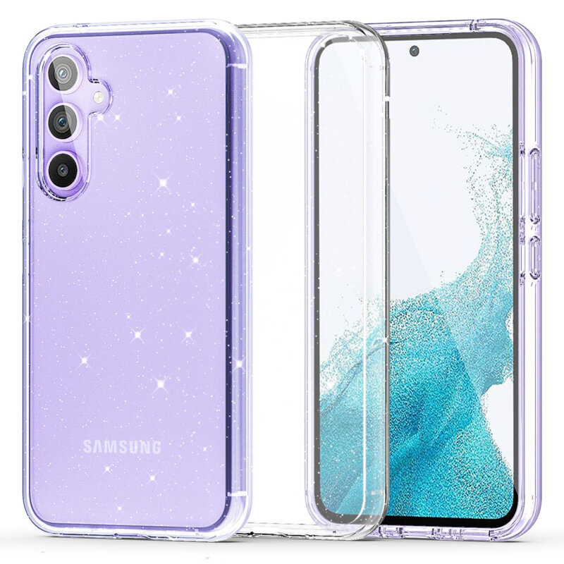 Husa sclipici Samsung Galaxy A34 5G Techsuit SparkleSkin, transparenta