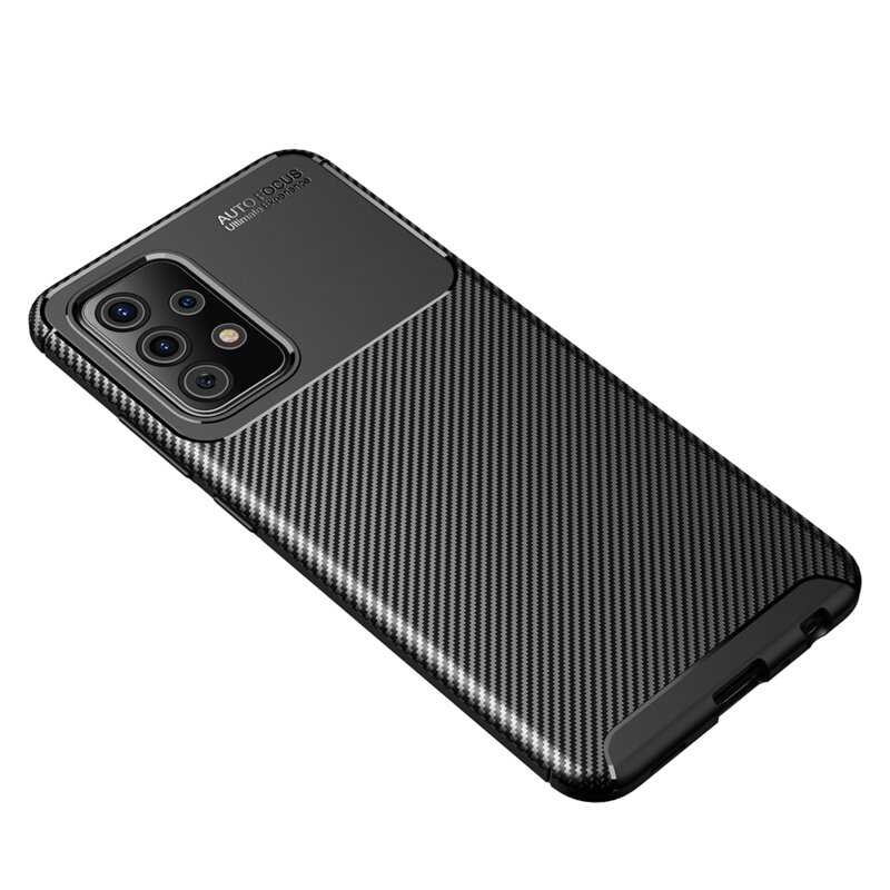 Husa Samsung Galaxy A52 4G Techsuit CarbonFiber, negru