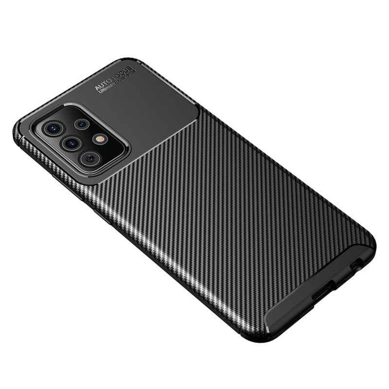 Husa Samsung Galaxy A52 4G Techsuit CarbonFiber, negru