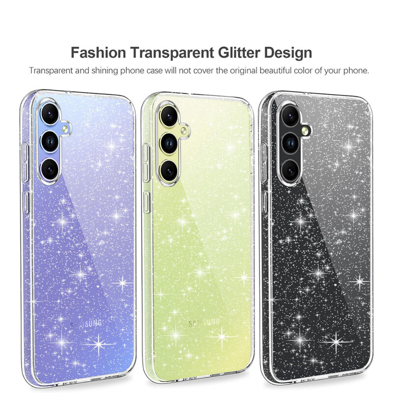 Husa sclipici Samsung Galaxy A54 Techsuit SparkleSkin, transparenta
