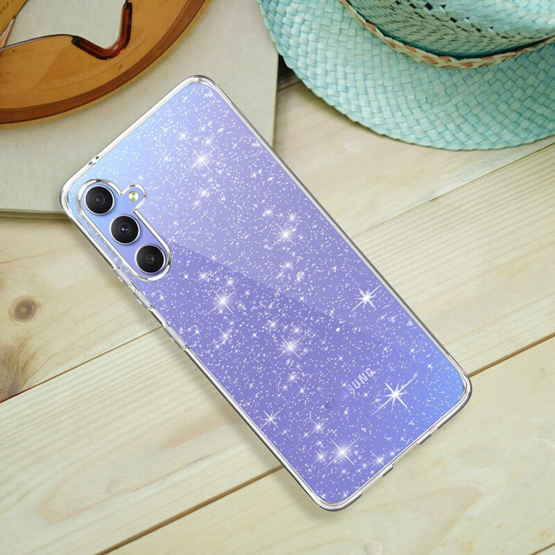 Husa sclipici Samsung Galaxy A54 Techsuit SparkleSkin, transparenta