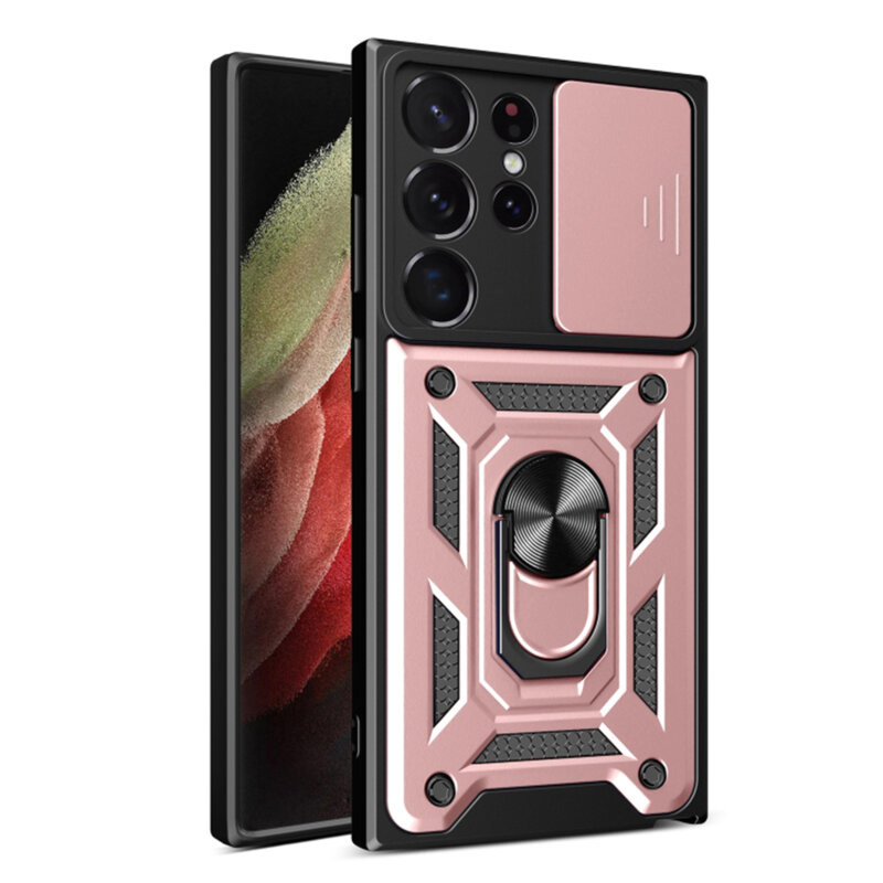 Husa Samsung Galaxy S23 Ultra protectie camera Techsuit CamShield Series, roz