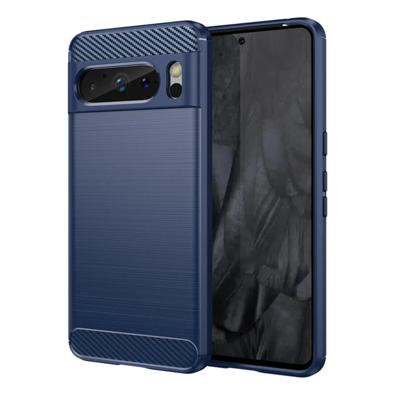 Husa Google Pixel 8 Pro Techsuit Carbon Silicone, albastru