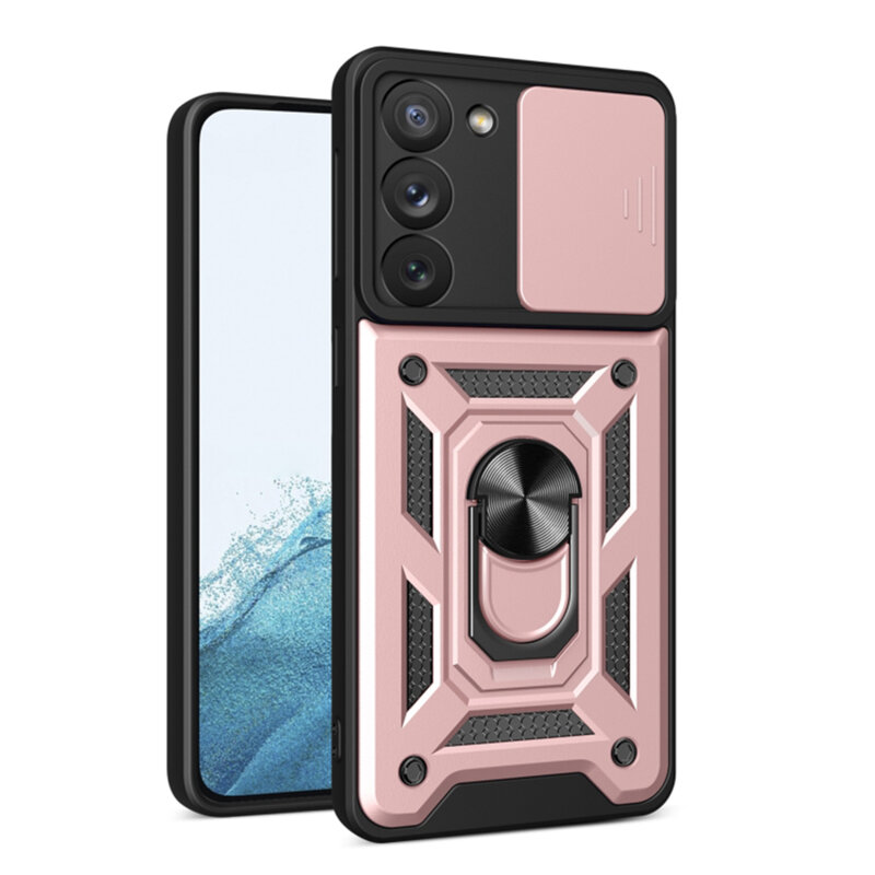 Husa Samsung Galaxy S23 protectie camera Techsuit CamShield Series, roz
