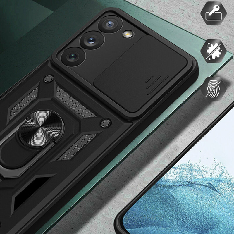 Husa Samsung Galaxy S23 Plus protectie camera Techsuit CamShield Series, verde