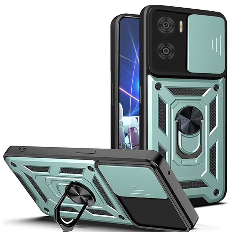 Husa Motorola Moto E22i protectie camera Techsuit CamShield Series, verde