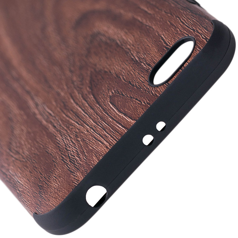 Husa Xiaomi Redmi Note 5A TPU Wood Texture - Maro