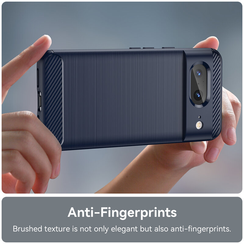 Husa Google Pixel 8 Techsuit Carbon Silicone, albastru